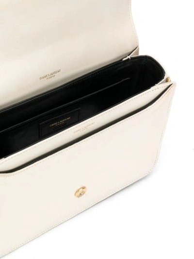 Shop Saint Laurent Besace Small Crossbody Bag In White