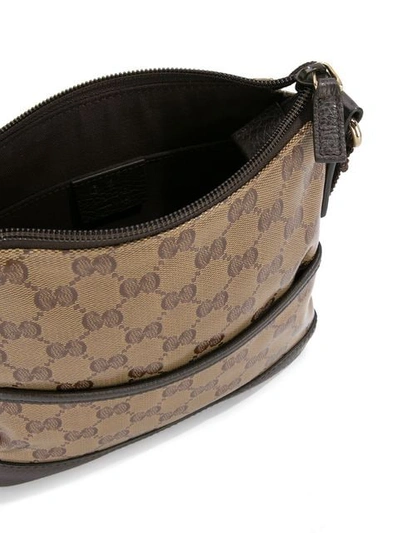 Pre-owned Gucci Gg Pattern Shoulder Bag In Brown