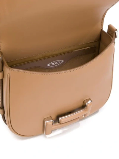 Shop Tod's Double T Shoulder Bag - Brown