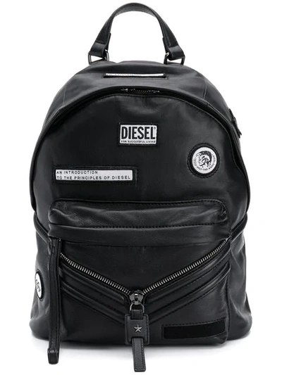 Shop Diesel Le-zipper Backpack - Black