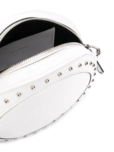 Shop Balmain Embossed Coin Crossbody In White