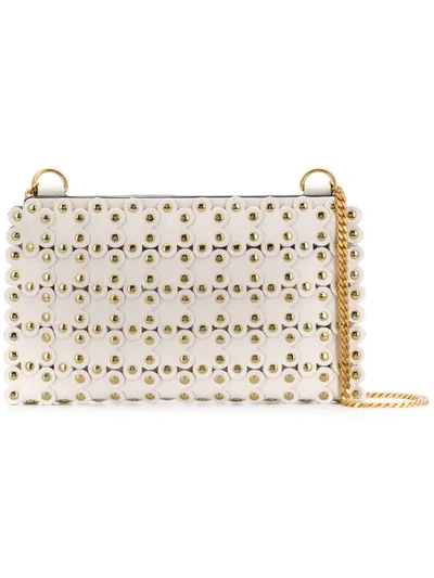Shop Red Valentino Red (v) Flower Puzzle Crossbody Bag In White