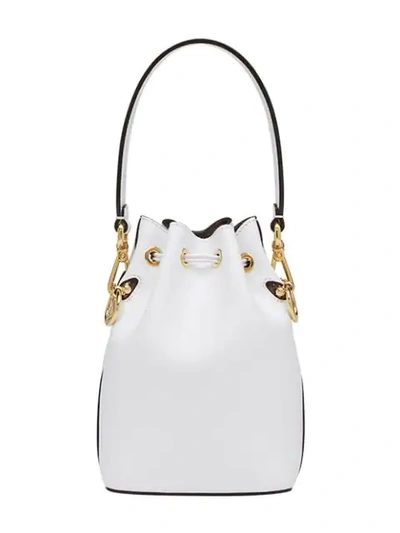 Shop Fendi Bucket Mini Bag In White