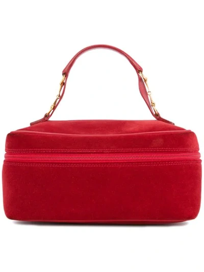 Pre-owned Gucci Horsebit Cosmetic Handbag In Red