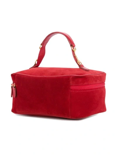 Pre-owned Gucci Horsebit Cosmetic Handbag In Red
