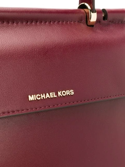 Shop Michael Michael Kors Jasmine Satchel Bag In Red