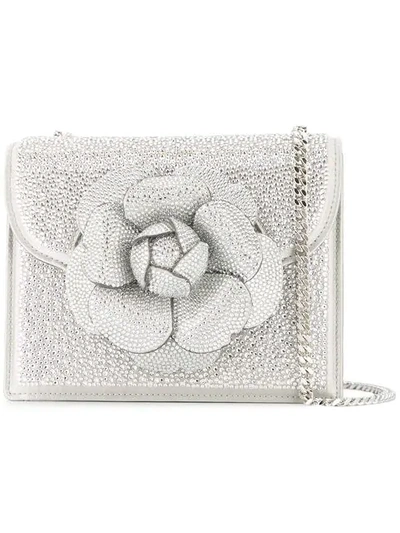 Shop Oscar De La Renta Mini Tro Crossbody Bag In Metallic