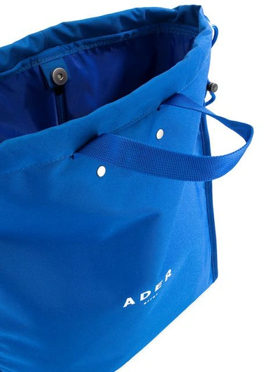 Shop Ader Error Printed Logo Backpack In Blue