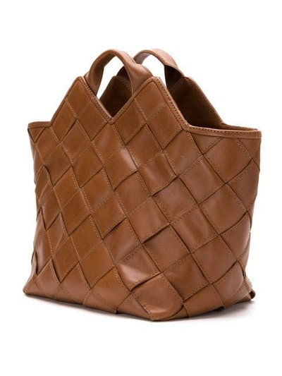 Shop Mara Mac Leather Tote Bag In Brown