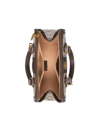 Gucci Ophidia Medium Top Handle Bag In Neutrals