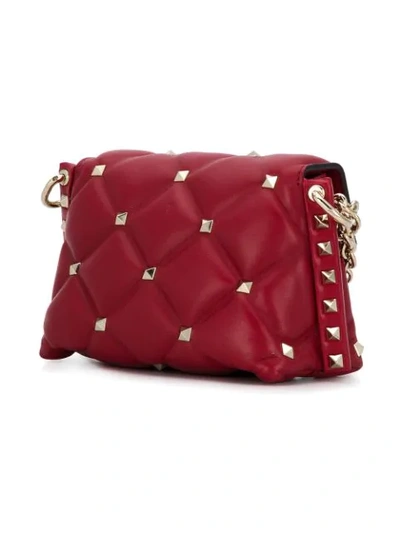 Shop Valentino Garavani Candystud Mini Shoulder Bag In Red