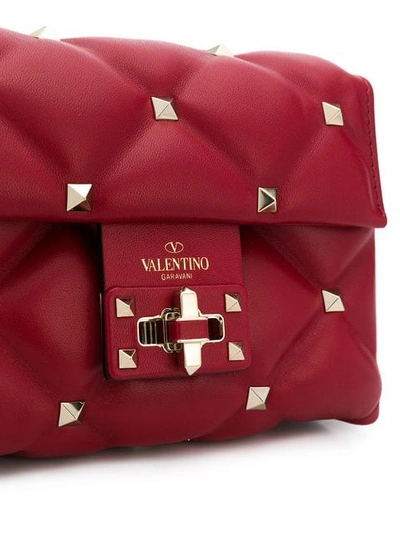 Shop Valentino Garavani Candystud Mini Shoulder Bag In Red