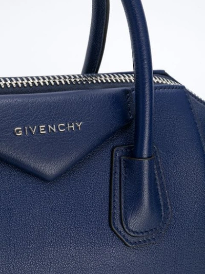 Shop Givenchy Small Antigona Bag In Blue