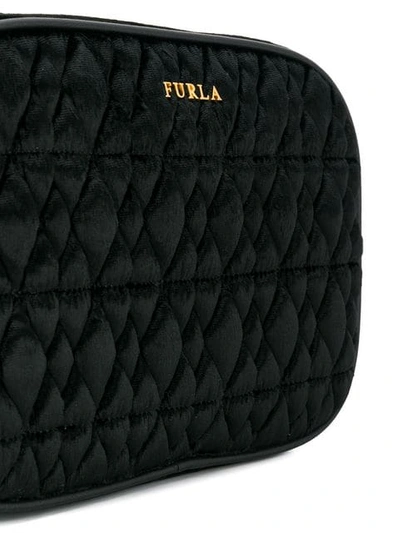 Shop Furla Cometa Mini Crossbody Bag In Black