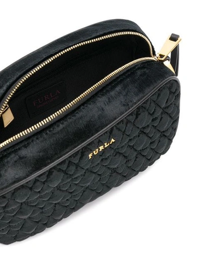 Shop Furla Cometa Mini Crossbody Bag In Black