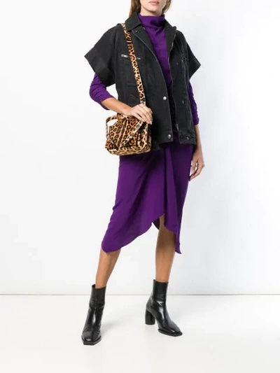 Shop Elena Ghisellini Leopard Angel Shoulder Bag In Neutrals