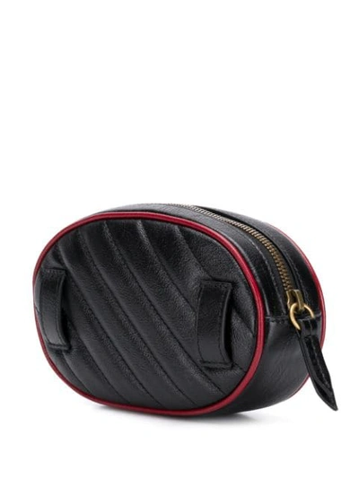 Shop Gucci Gg Marmont Matelassé Belt Bag In Black