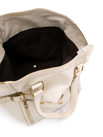 Shop Saint Laurent Yves  Vintage 2000's Zipped Tote Bag - Neutrals