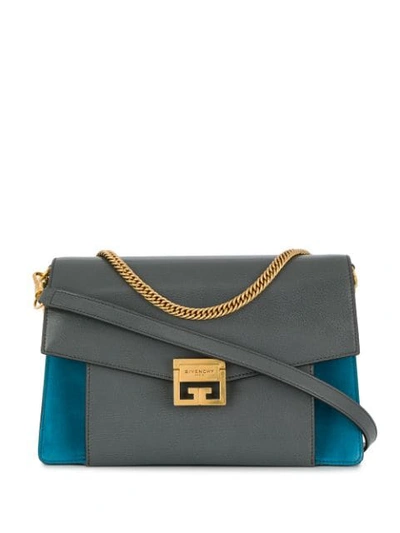 Shop Givenchy Medium Gv3 Shoulder Bag In 063 Grey Blue