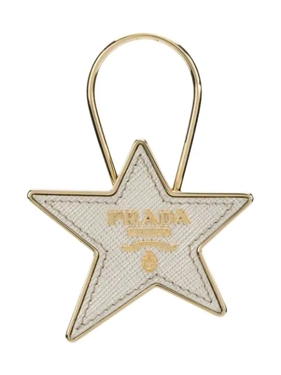 Shop Prada Star Tag - Metallic