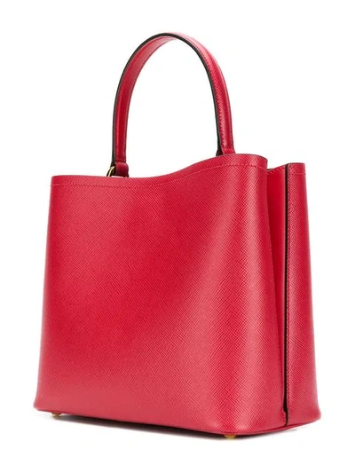 Shop Prada Double Tote In Red