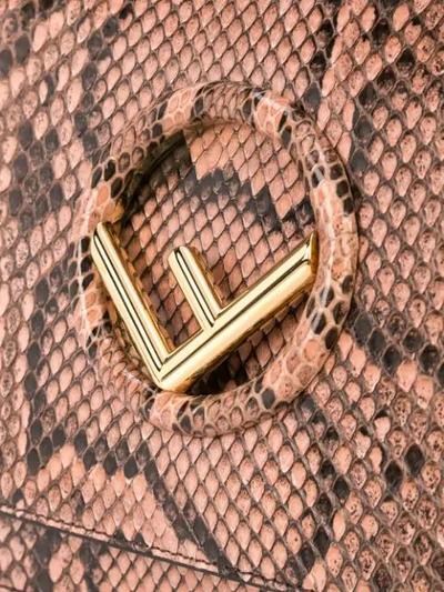 Shop Fendi Logo Shoulder Bag In Pink
