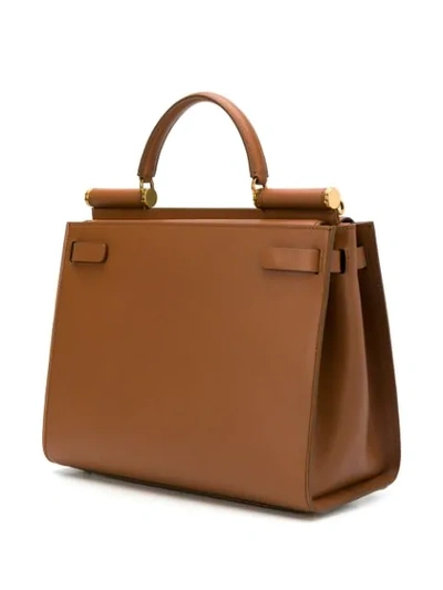 Shop Dolce & Gabbana Messenger Tote In Brown