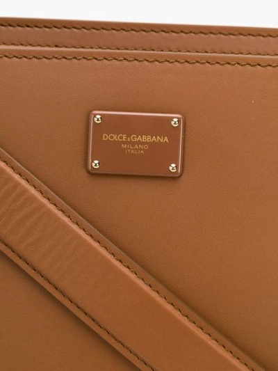 Shop Dolce & Gabbana Messenger Tote In Brown