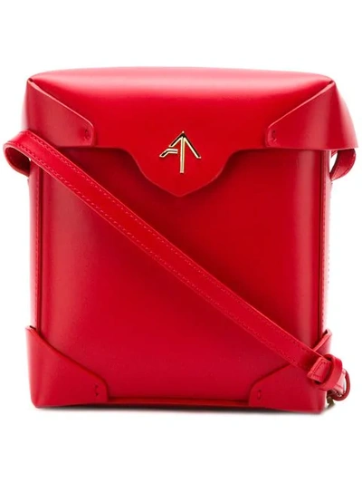 Shop Manu Atelier Mini Pristine Crossbody Bag In Red