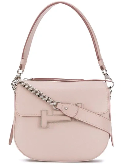 Shop Tod's Double T Crossbody Bag In M025 Glove