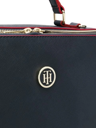 Shop Tommy Hilfiger Logo Plaque Laptop Bag - Blue