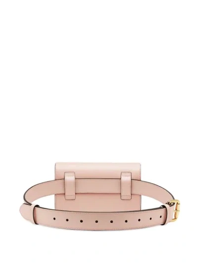 Shop Fendi F Logo Plaque Belt Bag In Pink