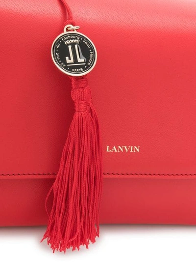 Shop Lanvin Small Sugar Corssbody Bag In Red