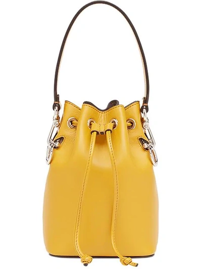 Shop Fendi Mini Mon Tresor Bag In Yellow
