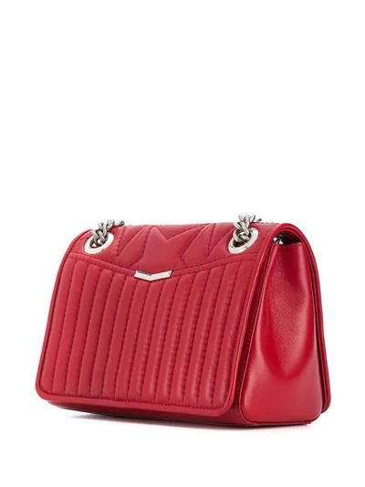 Shop Jimmy Choo Helia Shoulder Bag In Red