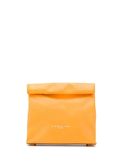 Shop Simon Miller Small Lunchbag Clutch In Orange
