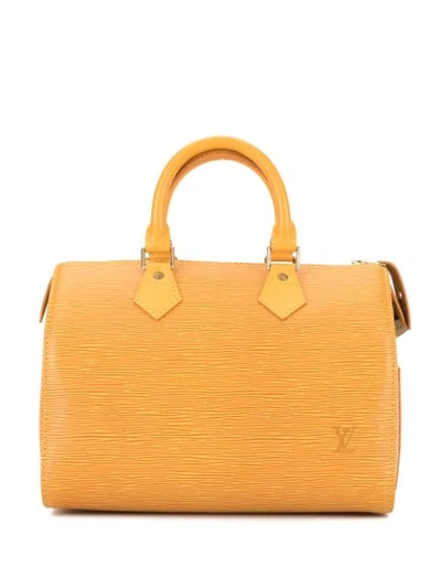 Pre-owned Louis Vuitton Speedy 25托特包 In Yellow