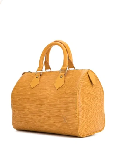 Pre-owned Louis Vuitton Speedy 25托特包 In Yellow