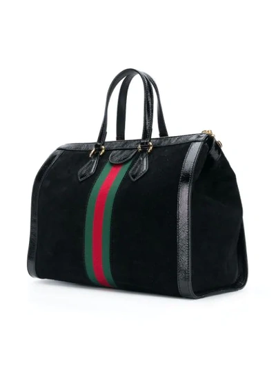Shop Gucci Ophidia Medium Top Handle Bag - Black