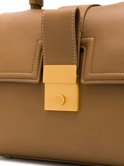 Shop Bottega Veneta Piazza Shoulder Bag In 2637 -camel N/camel N-gold