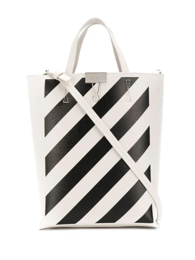 Shop Off-white Diagonal Tote Bag In White