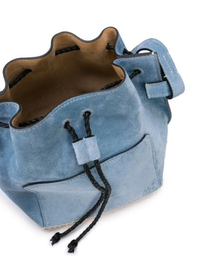 Shop Altuzarra Espadrille Bucket Bag In Blue