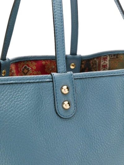 Shop Etro Reversible Shopper Tote In Blue