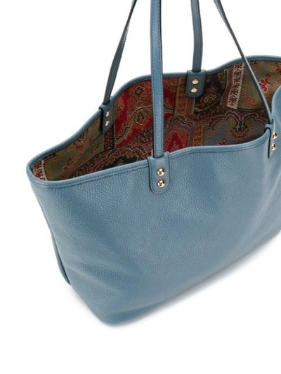 Shop Etro Reversible Shopper Tote In Blue