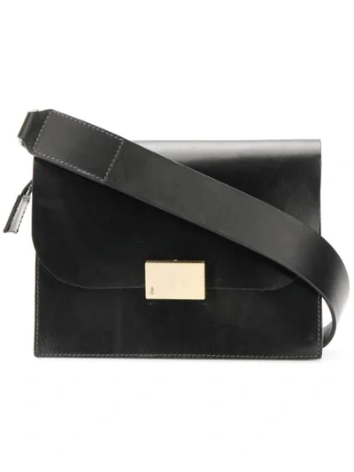 Shop Ally Capellino Flap Shoulder Bag In Black