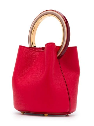 Shop Marni Soft Cross-body Leather Bag In Red