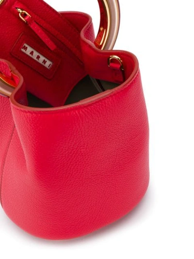 Shop Marni Soft Cross-body Leather Bag In Red