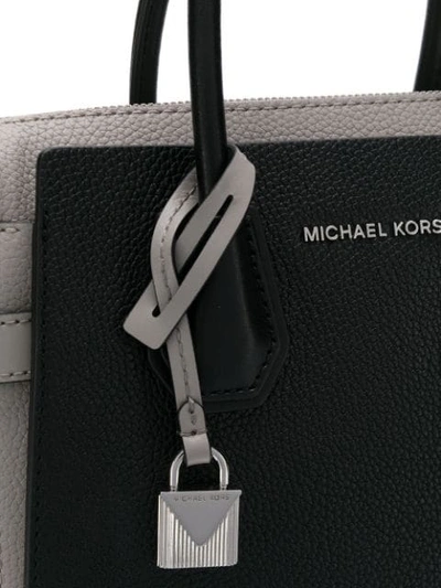 Shop Michael Michael Kors Mercer Satchel Bag In 154 Pgry Opt Blk