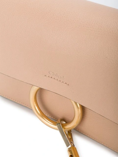 Shop Chloé Small Beige Faye Shoulder Bag In Neutrals