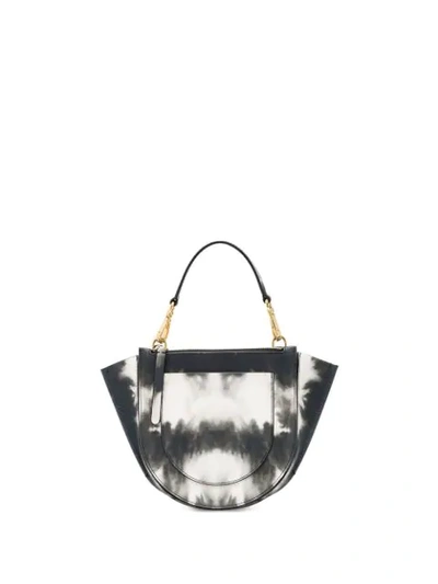 Shop Wandler Mini Hortensia Tie-dye Shoulder Bag In Black